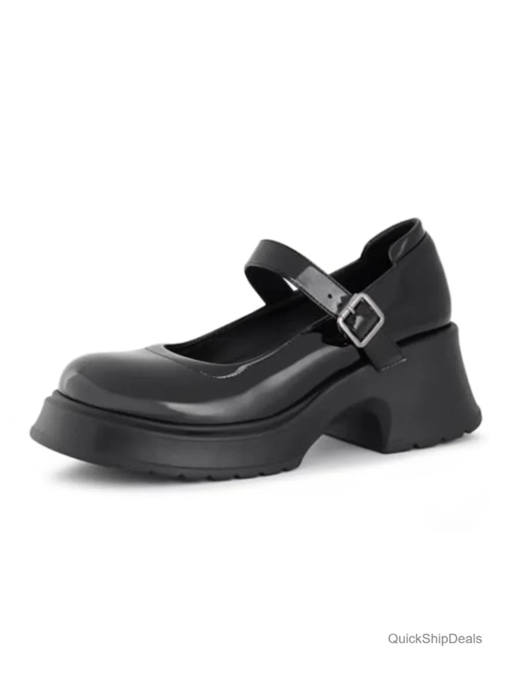 Platform Mary Jane Heels Pumps, Chunky Block Heel, Ankle Strap Oxford